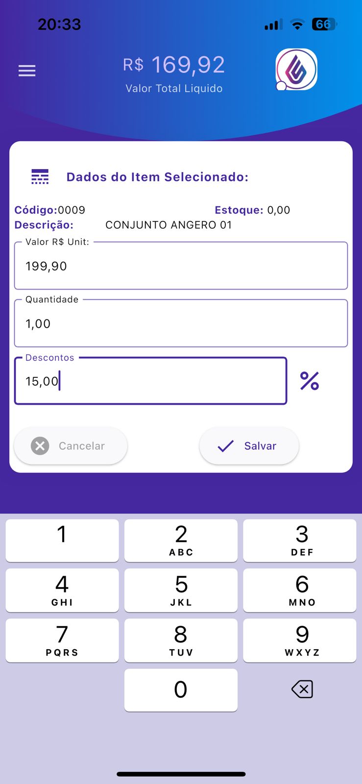 Desconto Item App Una ERP Desconto Item App Una ERP