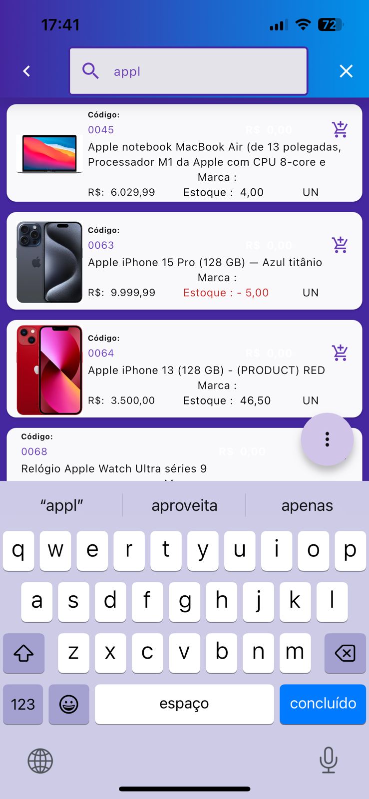 Aplicativo Una ERP consulta de produtos com foto Aplicativo Una ERP consulta de produtos com foto
