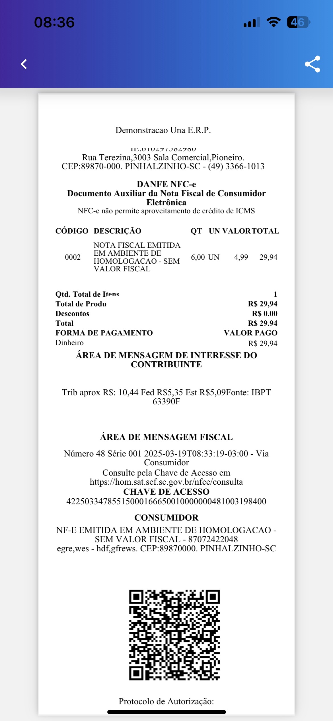 NFC-e App Una ERP NFC-e App Una ERP